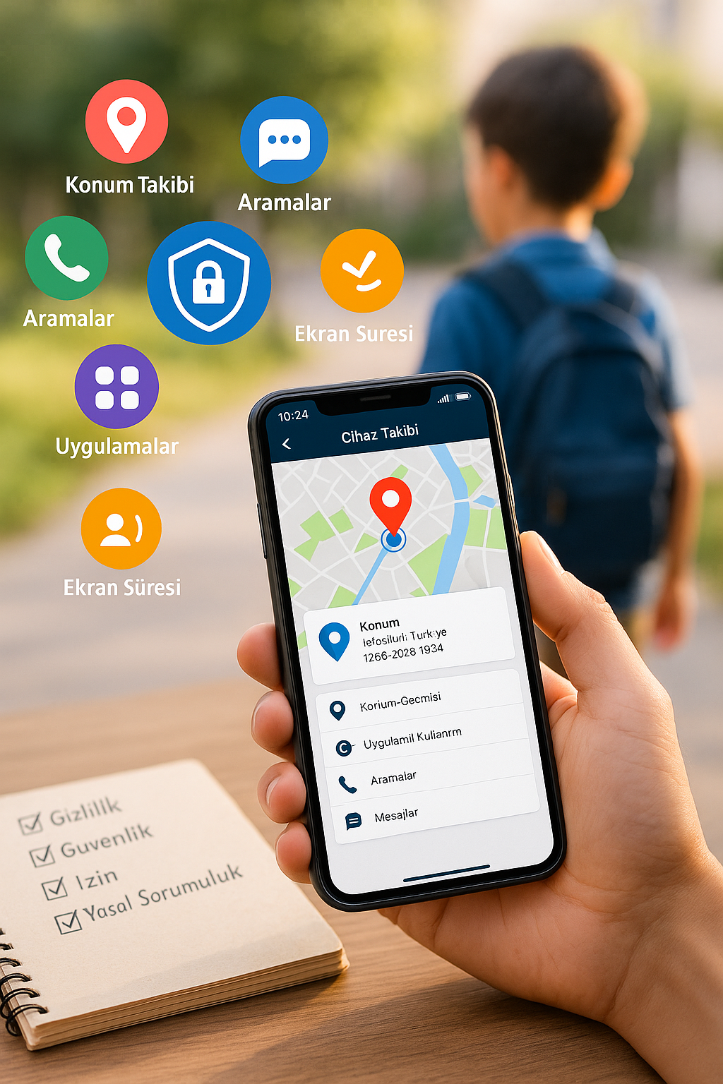 telefona yüklenen takip programı